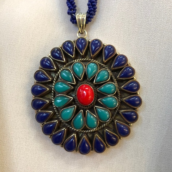 Genuine stone mandala Necklace - Picture 2 of 7